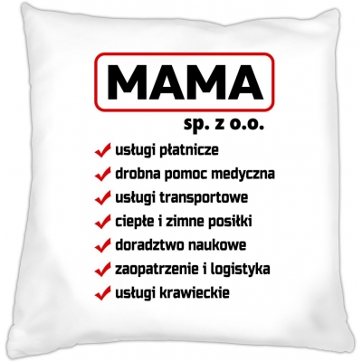 Poduszka na dzień Matki Mama sp.z.o.o.